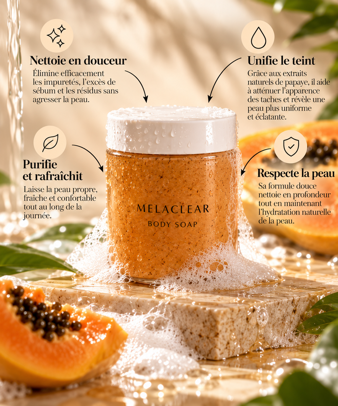 MELACLEAR BODY SOAP